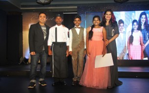 Celebrated musician duo, Ram Sampath and Sona Mahapatra on stage with Shekar, Shivu and Manjula